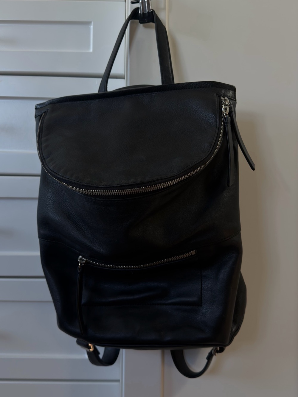 Derek Lam 10 Crosby Black Pebbled Leather Backpack + Dust Bag